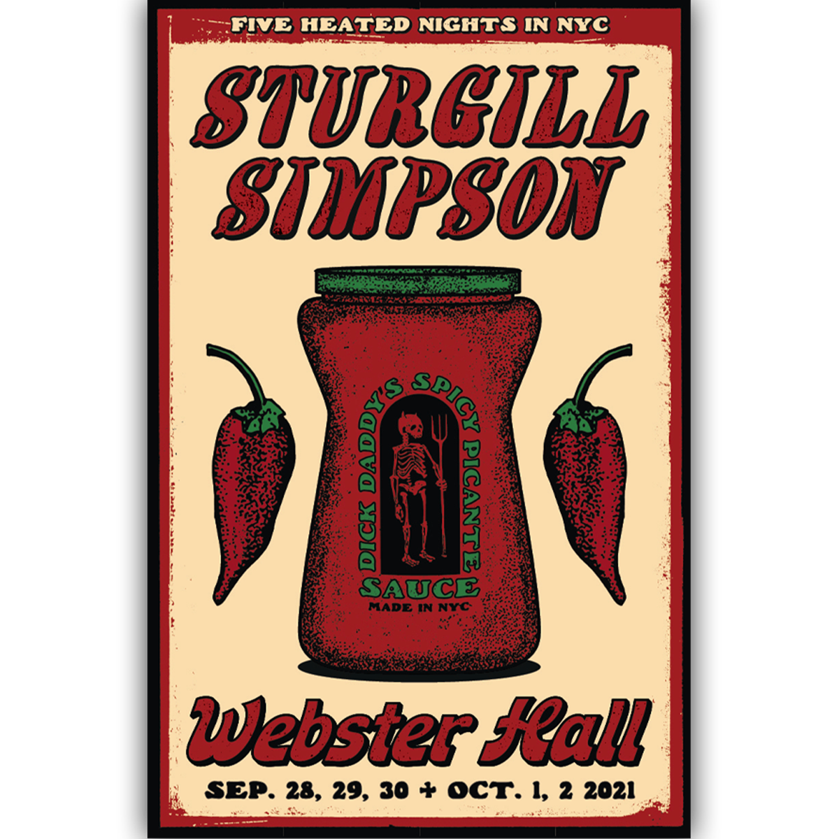 NYC Webster Hall Lithograph – Sturgill Simpson